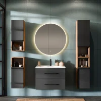 Meuble sous-lavabo LUX 70 cm, chêne doré /...