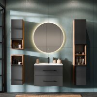 Waschbeckenunterschank LUX 70 cm gold eiche / anthrazit...