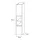 Mobile sottolavabo LUX 70 cm rovere dorato / antracite con lavabo da incasso bianco, specchio (con LED), 2 mobili medi e 1 mobile alto rovere dorato / antracite