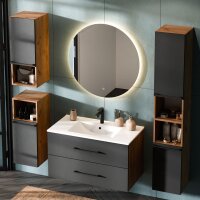 Waschbeckenunterschank LUX 90 cm gold eiche / anthrazit...