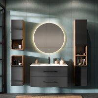 Waschbeckenunterschank LUX 90 cm gold eiche / anthrazit...