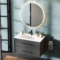 Waschbeckenunterschank LUX 90 cm gold eiche / anthrazit...