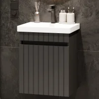 Mueble bajo para lavabo COSMIA de 50 cm con puerta en...