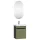 COSMIA Waschtischunterschrank 50cm mit Tür Mintgrün matt mit LED Spiegel + Armatur chrom