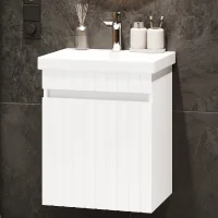Mueble bajo para lavabo COSMIA de 50 cm con puerta en...
