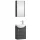 Bathroom furniture set with vanity unit, including sink and 40-cm mirror cabinet, anthracite