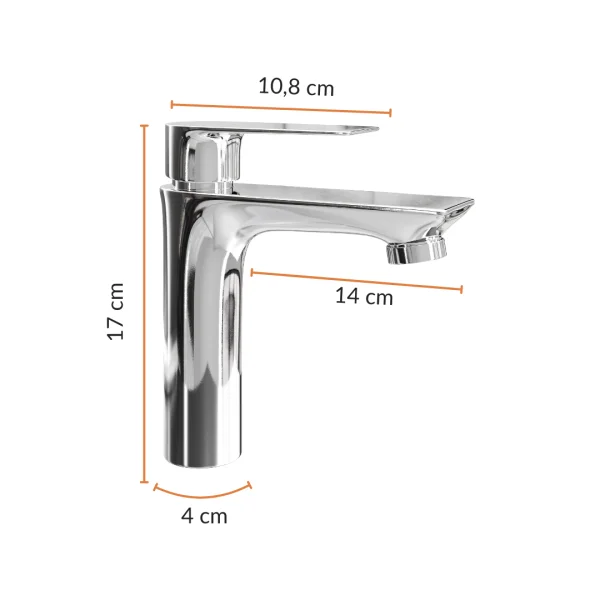 COSMIA Waschtischunterschrank 50cm mit Tür weiß matt mit LED Spiegel + Armatur chrom