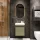 COSMIA 50 cm Vanity Cabinet with Door in Matte Mint Green and LED Mirror