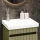 COSMIA 50 cm Vanity Cabinet with Door in Matte Mint Green and LED Mirror