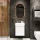 COSMIA 50 cm vanity cabinet with door in matte white and LED mirror
