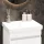 COSMIA 50 cm vanity cabinet with door in matte white and LED mirror