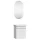 COSMIA 50 cm vanity cabinet with door in matte white and LED mirror