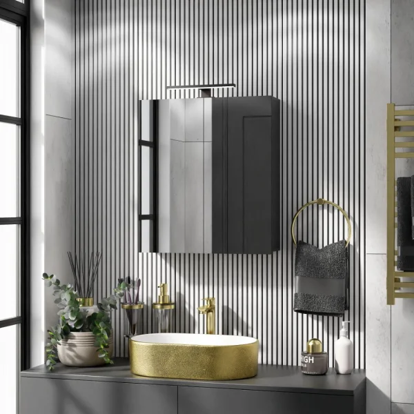 Lavabo sobre encimera de 55 cm, dorado