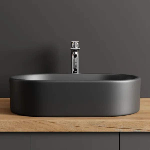 Aufsatzwaschbecken 55 cm schwarz