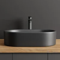 Lavabo da appoggio 55 cm nero