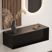 Flurgarderobe 100 cm mit Wandpaneele und Spiegel mit...