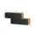 Hallway wardrobe 2x 100 cm with wall panels and mirror with LED lighting gold oak / black charcoal
