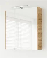 Armadietto a specchio con LED 64 cm (rovere Sonoma)