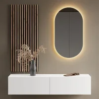 Armario de pasillo de 140 cm con paneles de pared y...