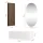 Penderie dentrée 140 cm avec panneaux muraux et miroir à éclairage LED, blanche