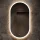 Flurgarderobe 2x 140 cm mit Wandpaneele und Spiegel mit LED-Beleuchtung gold eiche / schwarz charcoal - gold eiche