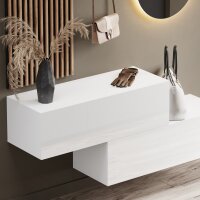 Flurgarderobe 2x 140 cm mit Wandpaneele und Spiegel mit...