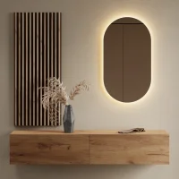 Penderie dentrée 160 cm avec panneau mural et...