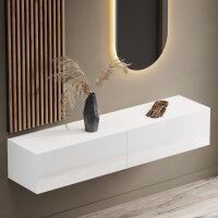 Flurgarderobe 160 cm mit Wandpaneele und Spiegel mit...