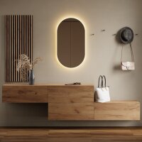 Flurgarderobe 2x 160 cm mit Wandpaneele und Spiegel mit...