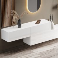 Flurgarderobe 2x 160 cm mit Wandpaneele und Spiegel mit...