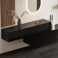 Flurgarderobe 2x 160 cm mit Wandpaneele und Spiegel mit...