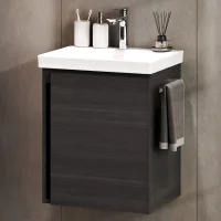 Mueble bajo con lavabo de 50 cm, color antracita