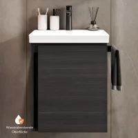 Mueble bajo con lavabo de 50 cm, color antracita