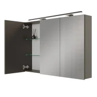 Armadietto a specchio ARIA 100 cm antracite con lampada...