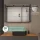 Spiegelschrank ARIA 100 cm anthrazit mit Leuchte schwarz und Steckdosenbox 230V