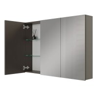 Spiegelschrank ARIA 100 cm anthrazit ohne Leuchte und...