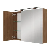 Armadietto a specchio ARIA 100 cm in rovere dorato con...