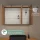 ARIA 100 cm Mirror Cabinet in Gold Oak with Black Light and 230V Outlet Box