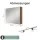 ARIA 100 cm Mirror Cabinet in Gold Oak with Black Light and 230V Outlet Box