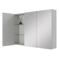 Spiegelschrank ARIA 100 cm weiß grau ohne Leuchte...