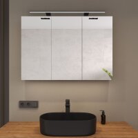 Spiegelschrank ARIA 100 cm weiß grau ohne Leuchte...