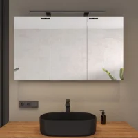 Armadietto a specchio ARIA 120 cm in rovere dorato con...