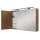 Spiegelschrank ARIA 120 cm gold eiche mit Leuchte schwarz und Steckdosenbox 230V