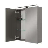 Armadietto a specchio ARIA da 60 cm, antracite, con...