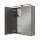 Spiegelschrank ARIA 60 cm anthrazit mit Leuchte schwarz und Steckdosenbox 230V