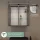 Spiegelschrank ARIA 60 cm anthrazit mit Leuchte schwarz und Steckdosenbox 230V