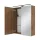 Spiegelschrank ARIA 60 cm gold eiche mit Leuchte schwarz und Steckdosenbox 230V