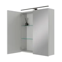 Armadietto a specchio ARIA 60 cm bianco-grigio con luce...