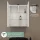 Spiegelschrank ARIA 60 cm weiß grau mit Leuchte schwarz und Steckdosenbox 230V