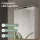 Spiegelschrank ARIA 60 cm weiß grau mit Leuchte schwarz und Steckdosenbox 230V